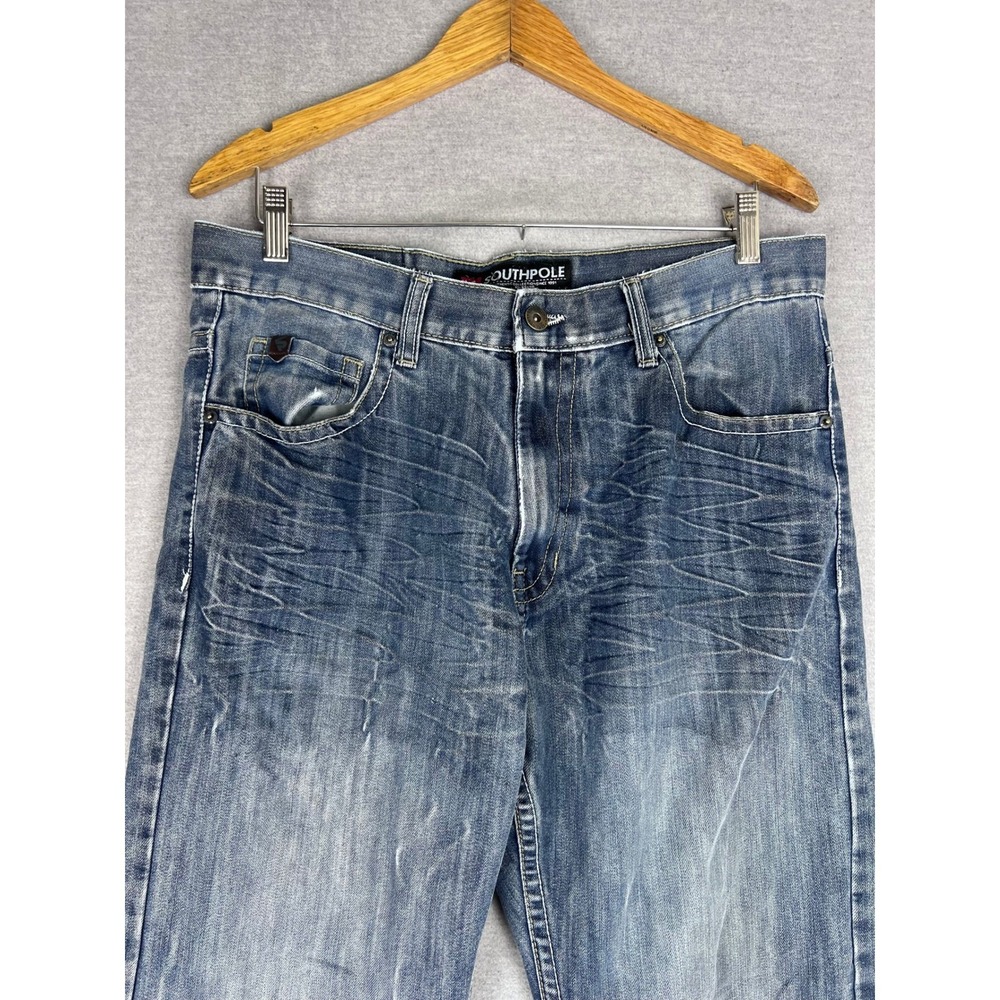 Southpole Mens Relaxed‎ Fit Straight Leg Jeans Medium Wash Blue Denim 33x31